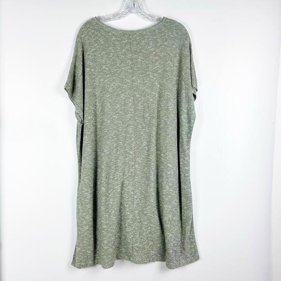 J Jill Pure Jill Easy Sweater Knit Textured Tunic Top Marled Green Womens Size L - Picture 9 of 12